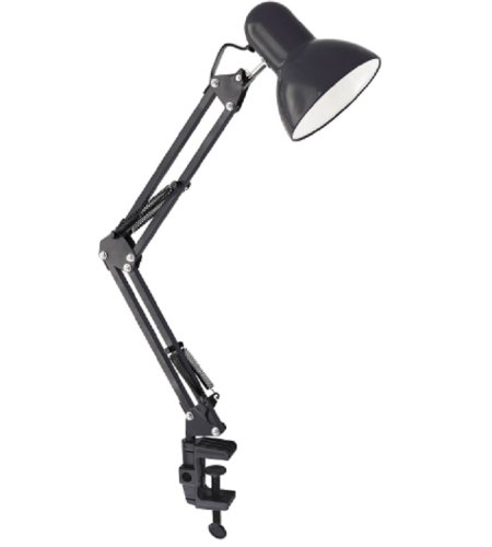 Светильник настольный на струбцине Ultraflash UF-312P C02 220В 60Вт Черный фото Светильник настольный на струбцине Ultraflash UF-312P C02 220В 60Вт Черный картинка